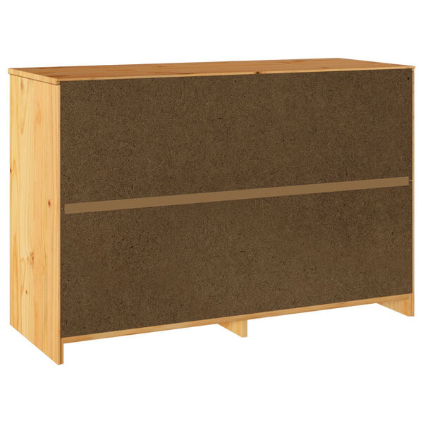 vidaXL Συρταριοθήκη με ράφι Καφέ 111 x 43 x 73.5 εκ. Μασίφ ξύλο πεύκου