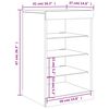 vidaXL Μπουφές με LED Καπνιστή Δρυς 41 x 37 x 67 εκ.