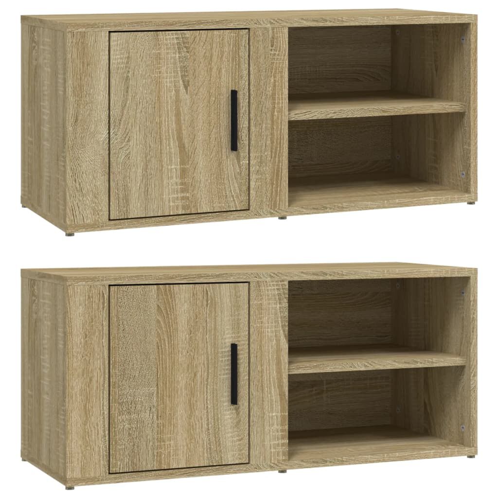 vidaXL Έπιπλα Τηλεόρασης 2 τεμ. Sonoma Δρυς 80x31,5x36 εκ. Επεξ. Ξύλο