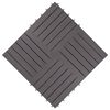 vidaXL Πλακάκια Deck 30 τεμ. Γκρι Πατίνα 30x30 εκ. Μασίφ Ξύλο Ακακίας