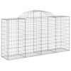 vidaXL Συρματοκιβώτια Τοξωτά 10 τεμ. 200x50x100/120 εκ. Γαλβαν. Ατσάλι