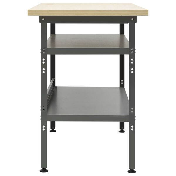 vidaXL Πάγκος Εργασίας Γκρι 120 x 60 x 85 εκ. Ατσάλινος