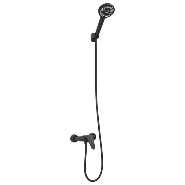 vidaXL Σετ Κεφαλής Ντους Μαύρο G 1 / 2 ίντσες