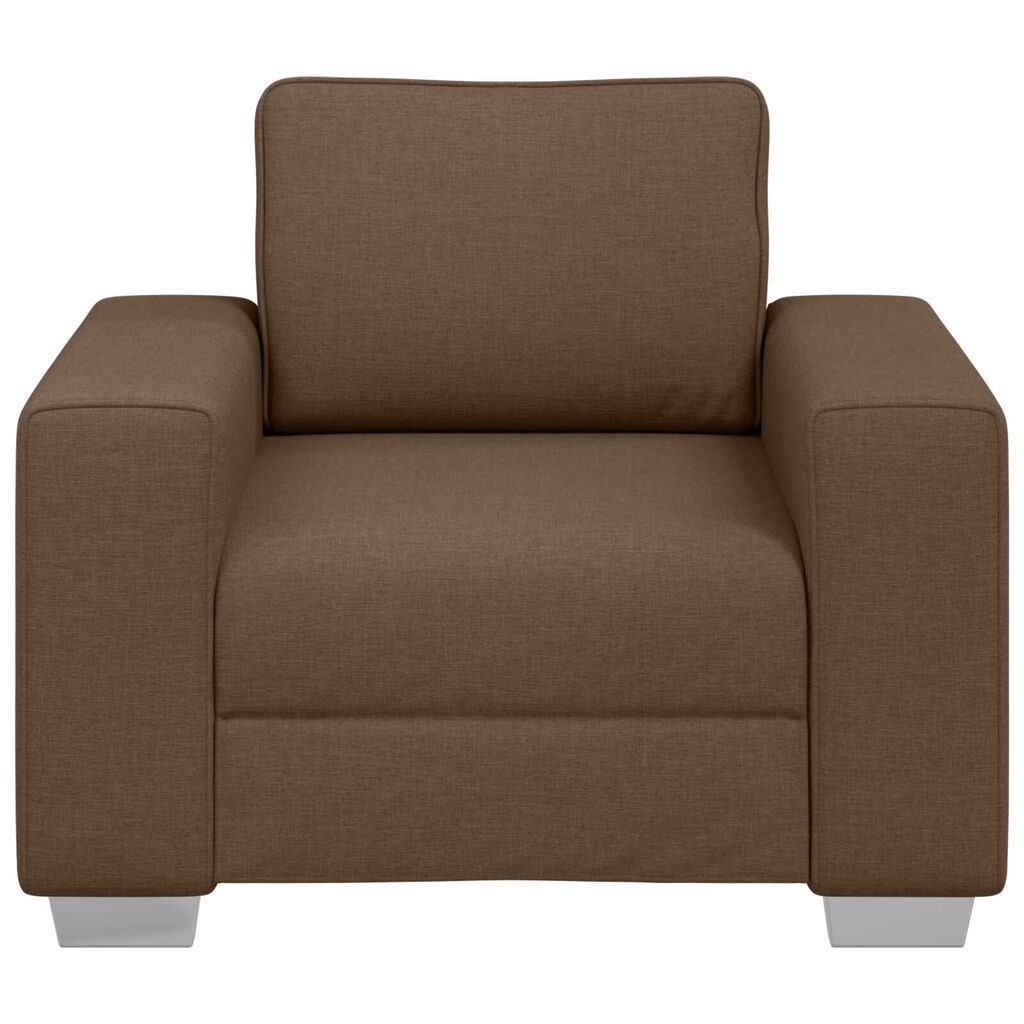 vidaXL Καναπές με μαξιλάρι Καφέ 100 x 77 x 82 εκ ύφασμα