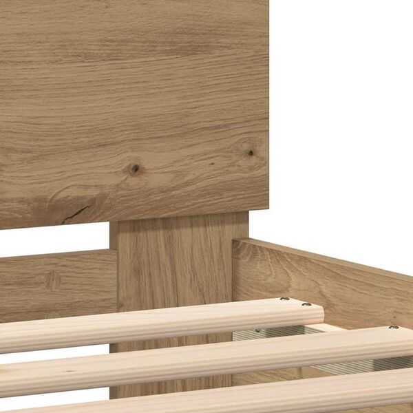 vidaXL Σκελετός Κρεβατιού artisan δρυς 135 x 190 cm Επεξεργασμένο ξύλο