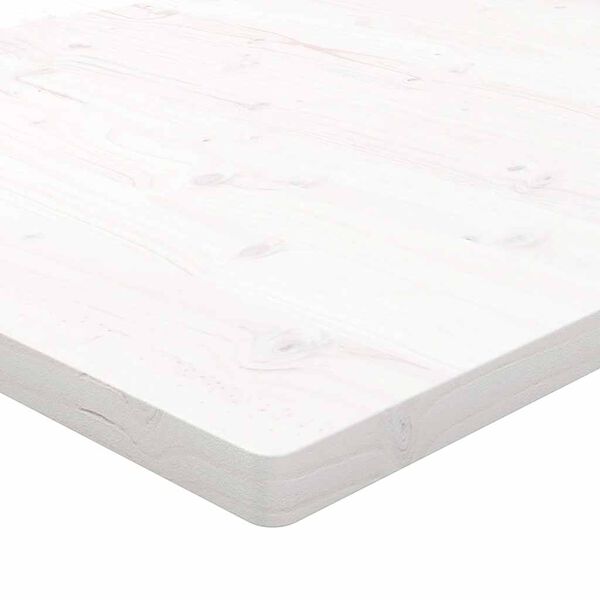 vidaXL Επιφάνεια Γραφείου Λευκή 80x40x2,5 εκ. από Μασίφ Ξύλο Πεύκου