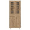 vidaXL Highboard 2 pcs Artisan Oak &Epsilon;&pi;&epsilon;&xi;&epsilon;&rho;&gamma;&alpha;&sigma;&mu;έ&nu;&omicron; &xi;ύ&lambda;&omicron;