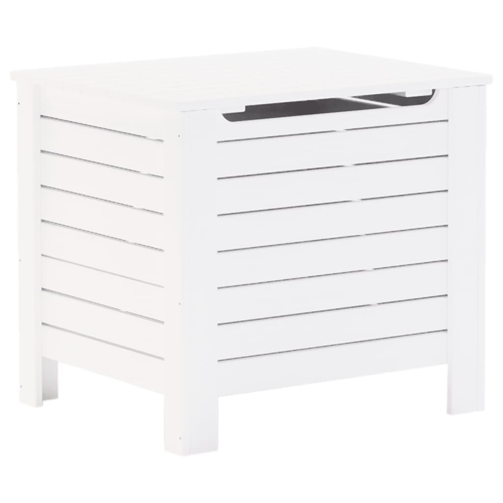 vidaXL Κουτί Αποθήκευσης με Καπάκι RANA Λευκό 60x49x54εκ. Μασίφ Πεύκο