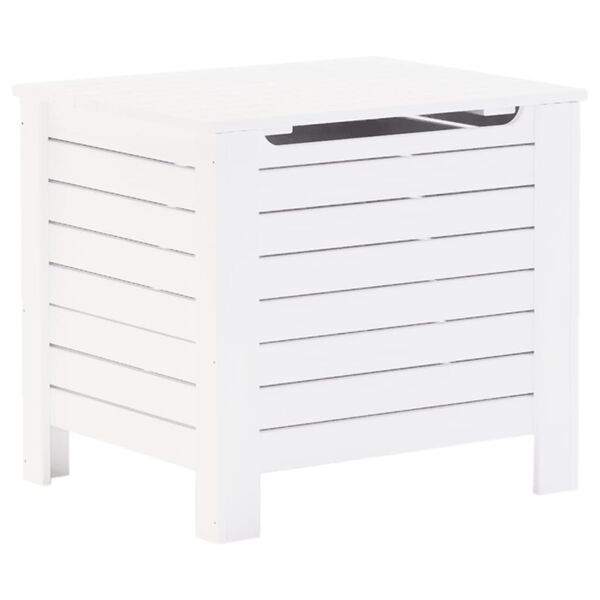 vidaXL Κουτί Αποθήκευσης με Καπάκι RANA Λευκό 60x49x54εκ. Μασίφ Πεύκο