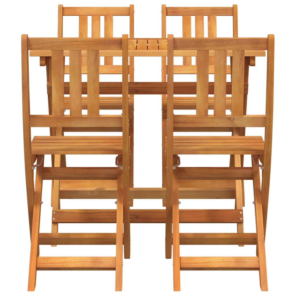 vidaXL Σετ Μπιστρό Κήπου 5 pcs Καφέ Μασίφ ξύλο ακακίας