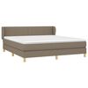 vidaXL &Kappa;&rho;&epsilon;&beta;ά&tau;&iota; Boxspring &mu;&epsilon; &Sigma;&tau;&rho;ώ&mu;&alpha; Taupe 160x200 &epsilon;&kappa;. &Upsilon;&phi;&alpha;&sigma;&mu;ά&tau;&iota;&nu;&omicron;