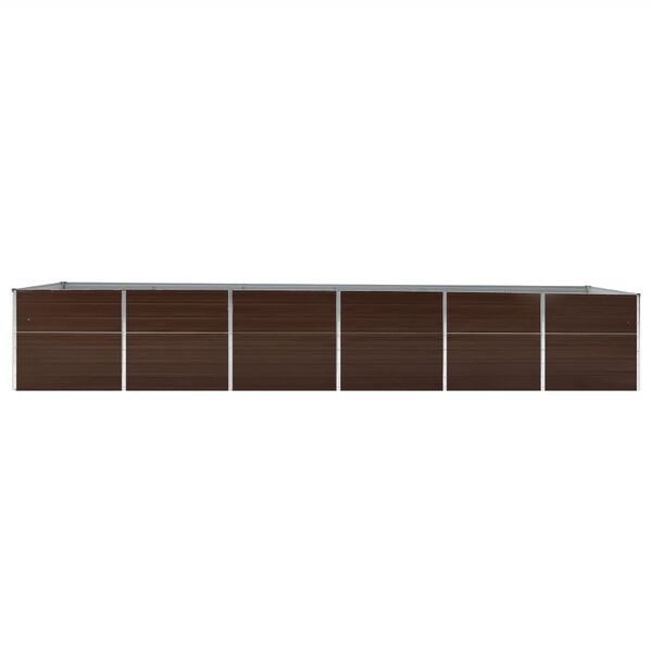 vidaXL Ζαρντινιέρα Υπερυψωμένη Καφέ 480x80x77 εκ. Γαλβαν. Χάλυβας