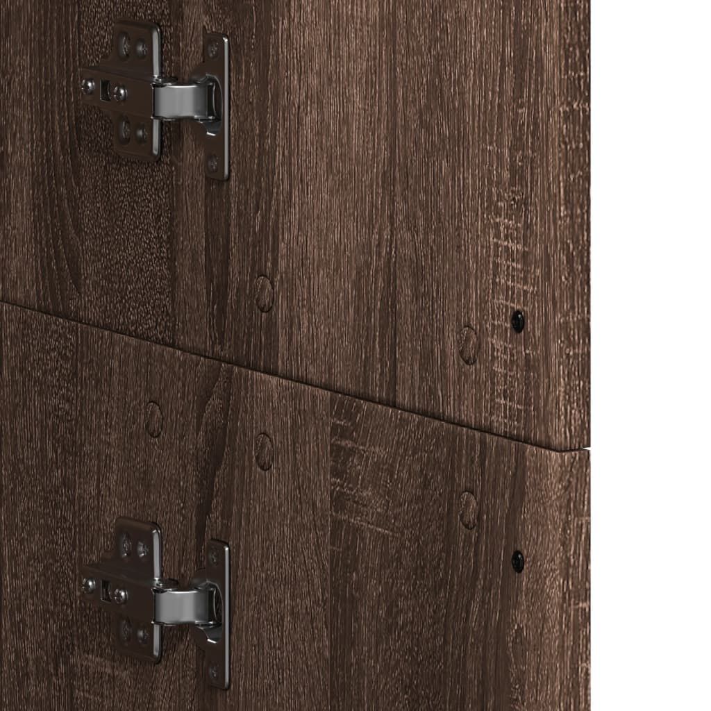 vidaXL Ντουλάπα Καφέ Δρυς 60 x 35 x 180 εκ. από Επεξ. Ξύλο