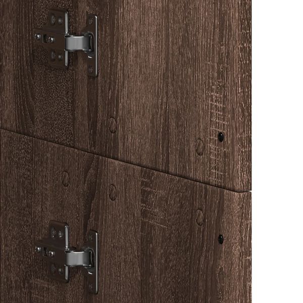 vidaXL Ντουλάπα Καφέ Δρυς 60 x 35 x 180 εκ. από Επεξ. Ξύλο