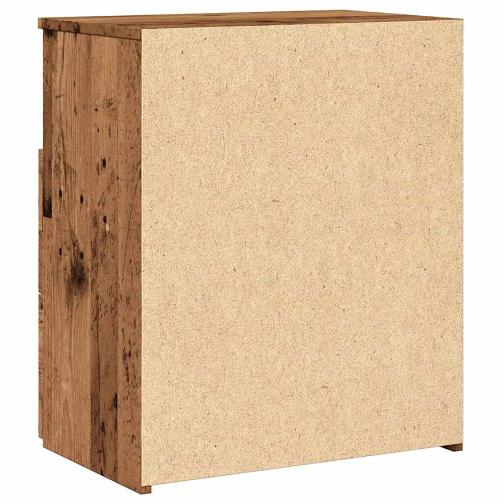 vidaXL Κομοδίνο Όψη Παλαιού Ξύλου 50x32x60 εκ. από Επεξ. Ξύλο