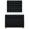 vidaXL Κρεβάτι Boxspring με Στρώμα Μαύρο 80 x 200 εκ. Υφασμάτινο