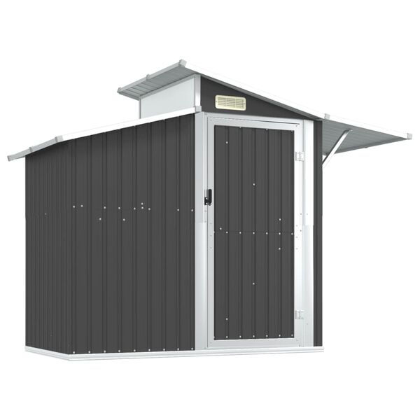 vidaXL Αποθήκη Κήπου Ανθρακί 270x130x208,5 εκ. Γαλβανισμένο Ατσάλι