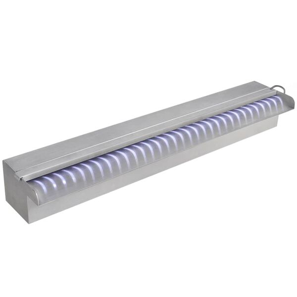 Σιντριβάνι Πισίνας Ορθογώνιο με LED 60 εκ. από Ανοξείδωτο Ατσάλι