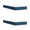vidaXL Κρεβάτι Boxspring με Στρώμα Μπλε 200x200 εκ. Υφασμάτινο