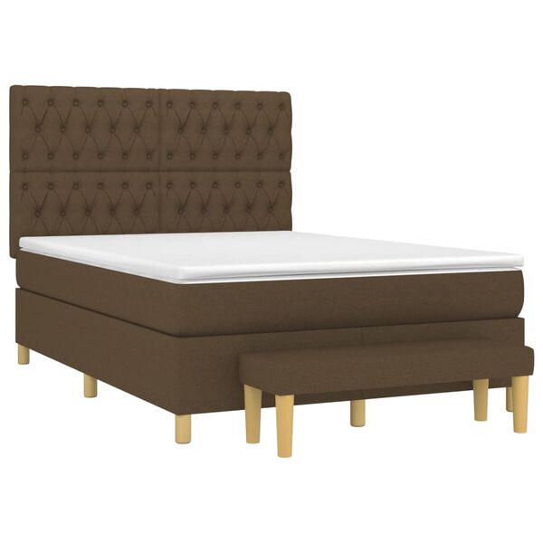 vidaXL &Kappa;&rho;&epsilon;&beta;ά&tau;&iota; Boxspring &mu;&epsilon; &Sigma;&tau;&rho;ώ&mu;&alpha; &Sigma;&kappa;&omicron;ύ&rho;&omicron; &Kappa;&alpha;&phi;έ 140x200 &epsilon;&kappa; &Upsilon;&phi;&alpha;&sigma;&mu;ά&tau;&iota;&nu;&omicron;