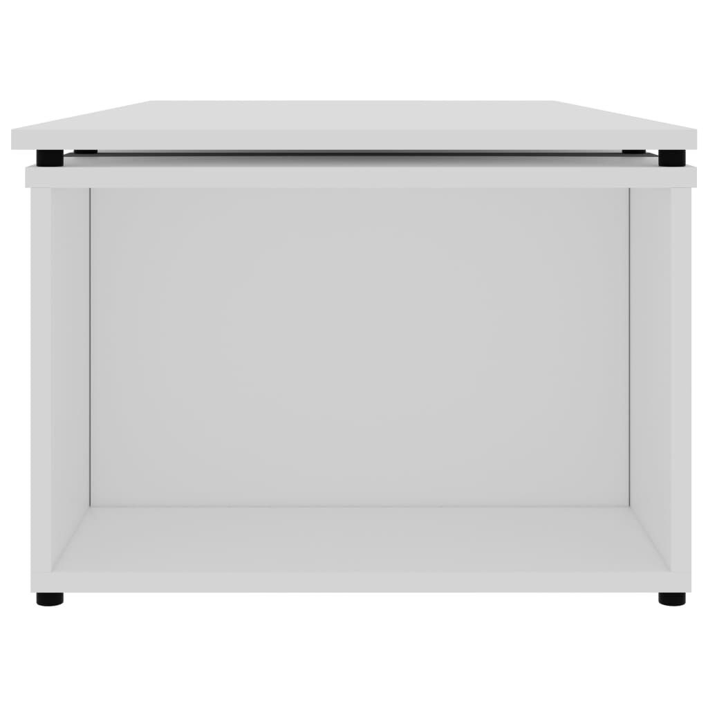 vidaXL Τραπεζάκι Σαλονιού Λευκό 150 x 50 x 35 εκ. από Επεξ. Ξύλο