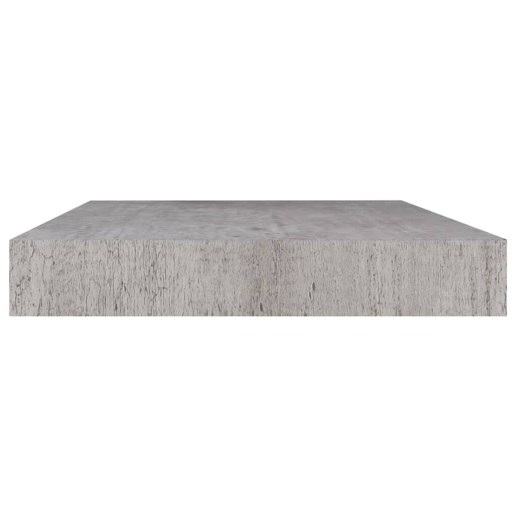 vidaXL Ράφια Τοίχου 4 τεμ. Γκρι Σκυροδέματος 40 x 23 x 3,8 εκ. MDF