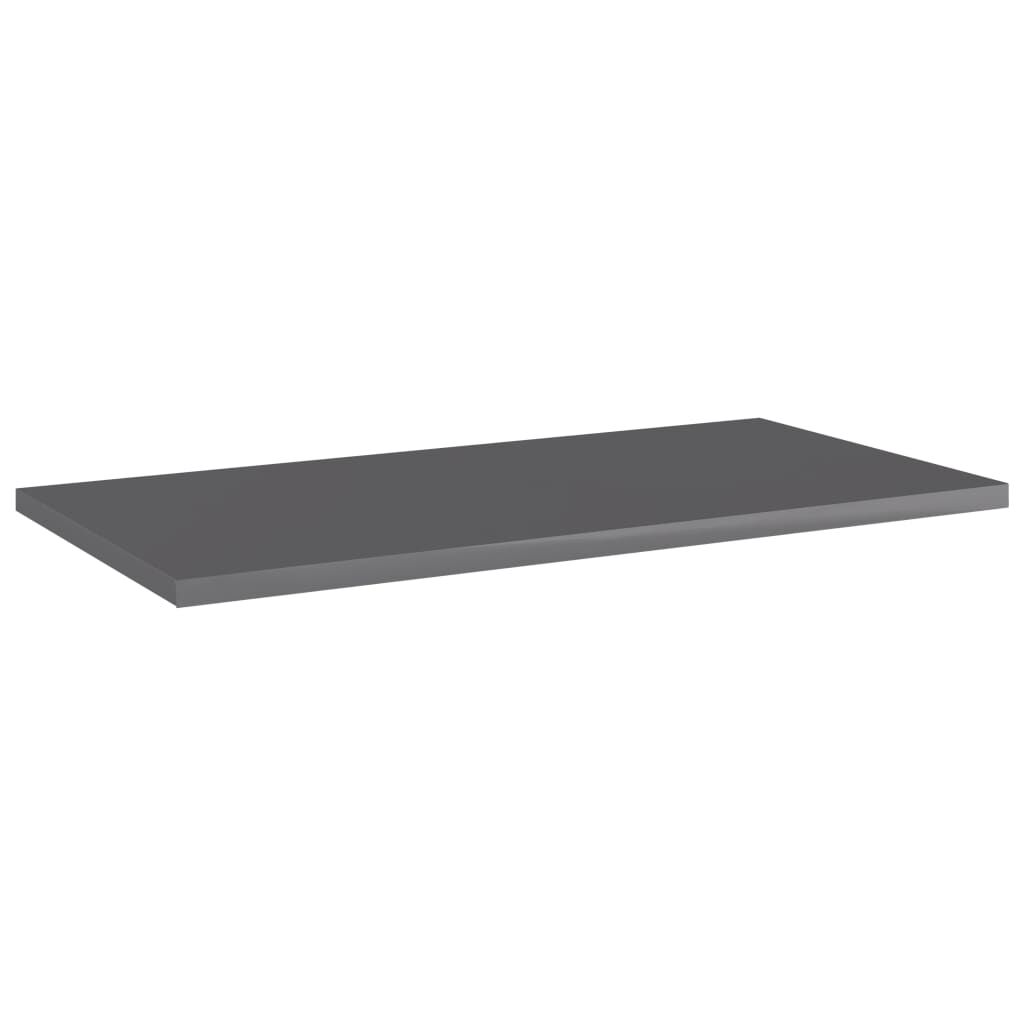 vidaXL Ράφια Βιβλιοθήκης 4 τεμ. Γυαλ. Γκρι 60x30x1,5 εκ. Μοριοσανίδα