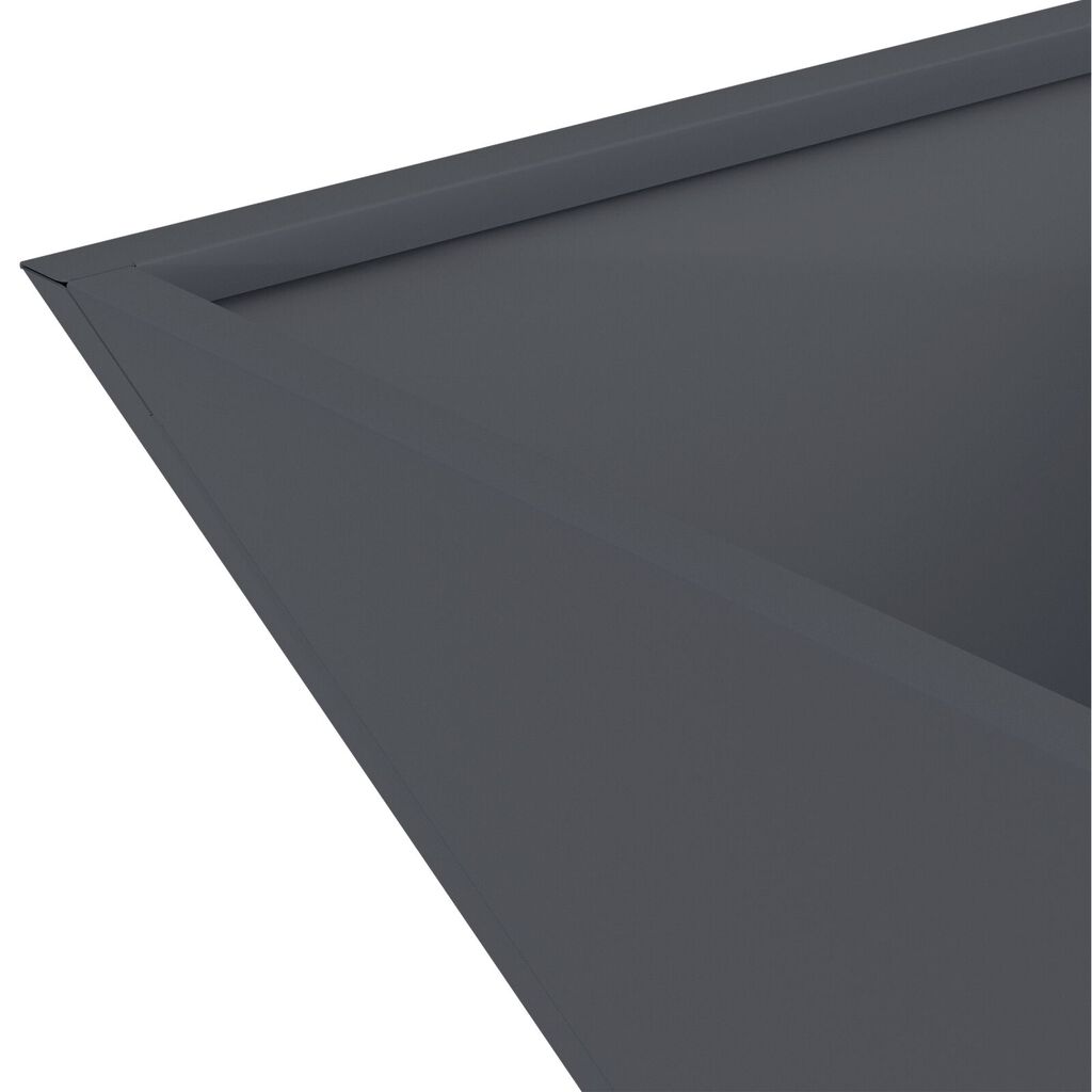 vidaXL Πλαστική Γλάστρα Ανθρακί Πλαστική 40 x 40 x 15 cm