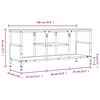vidaXL Έπιπλο Τηλεόρασης Καφέ Δρυς 100x35x45 εκ. Επεξ. Ξύλο/Σίδερο