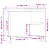 vidaXL Ντουλάπι Μπάνιου Μαύρο 65x33x60 εκ. Επεξεργασμένο Ξύλο