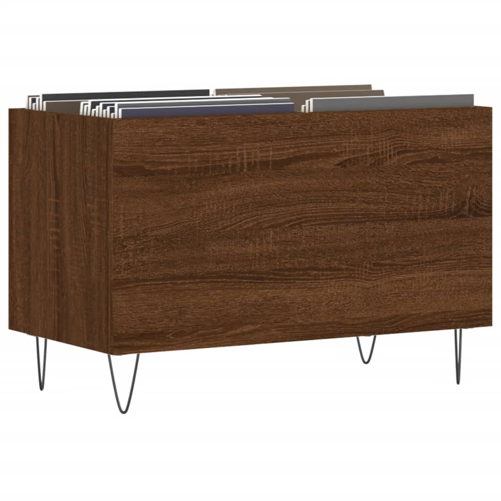vidaXL Δισκοθήκη Καφέ Δρυς 74,5 x 38 x 48 εκ. από Επεξεργασμένο Ξύλο