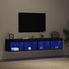 vidaXL Ντουλάπι TV 2 pcs Μαύρη δρυς 80 x 30 x 30 εκ Επεξεργασμένο ξύλο