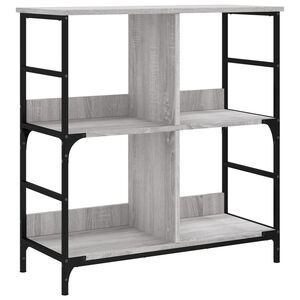 vidaXL Βιβλιοθήκη Γκρι Sonoma 78,5x33x82 εκ. Επεξεργασμένο Ξύλο