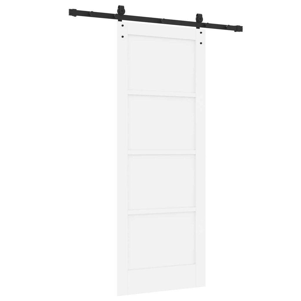 vidaXL Συρόμενη Πόρτα ORKDAL Λευκό 78 x 202 εκ. Μασίφ ξύλο πεύκου