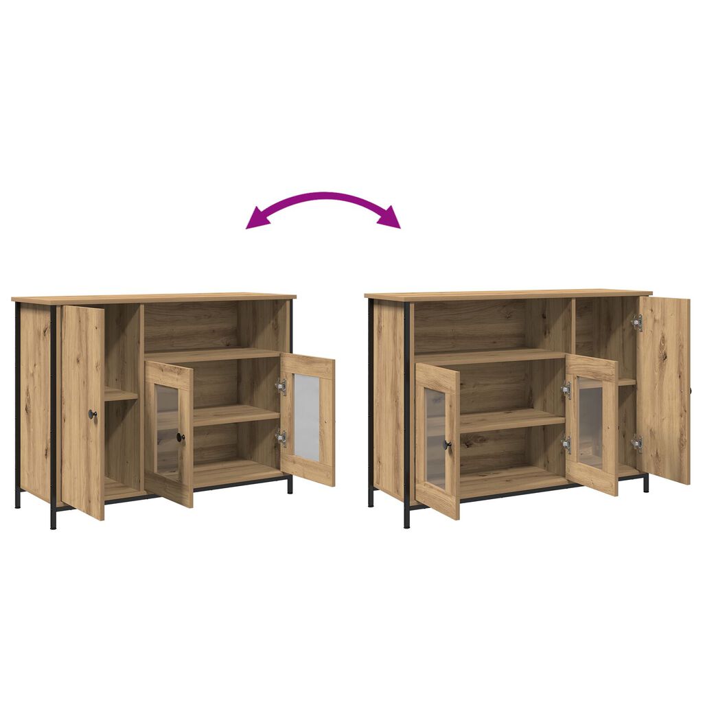 vidaXL Σαλονάκι Artisan Oak 100x35x75 cm Επεξεργασμένο ξύλο