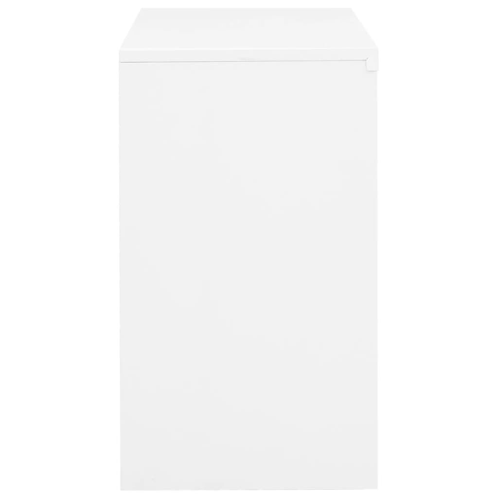 vidaXL Ντουλάπα Γραφείου 90 x 40 x 70 εκ. Λευκή Ατσάλινη