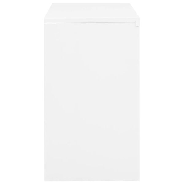 vidaXL Ντουλάπα Γραφείου 90 x 40 x 70 εκ. Λευκή Ατσάλινη
