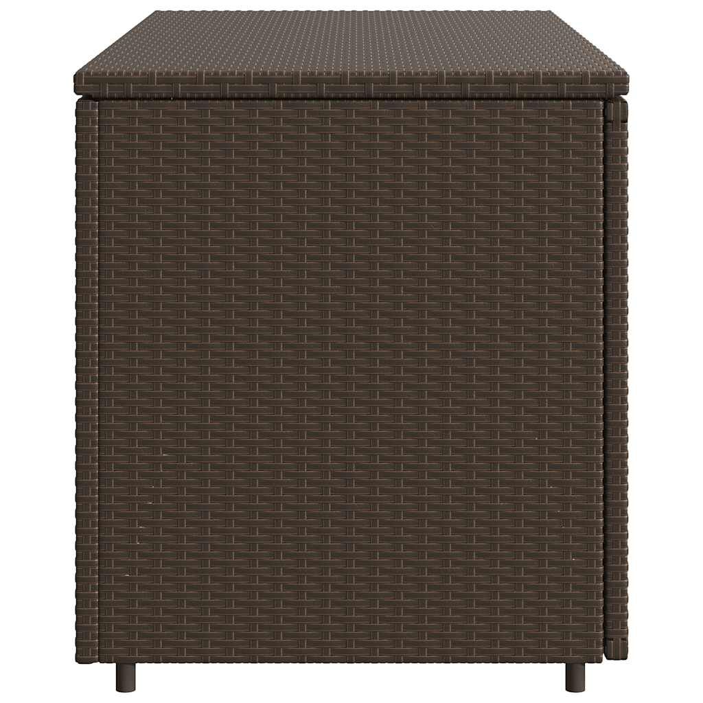 vidaXL Ντουλάπι Αποθήκευσης Κήπου Καφέ 110x55x60,5 εκ. Συνθετικό Ρατάν