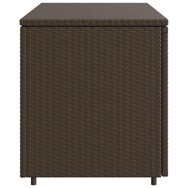 vidaXL Ντουλάπι Αποθήκευσης Κήπου Καφέ 110x55x60,5 εκ. Συνθετικό Ρατάν