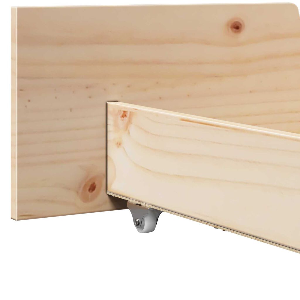 vidaXL Σκελετός Κρεβατιού Καφέ 150 x 200 cm Συμπαγές ξύλο πεύκου