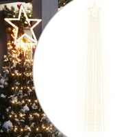 vidaXL Φωτιστικό Χριστουγεννιάτικο Δέντρο 320 LED Θερμό Λευκό 375 εκ.