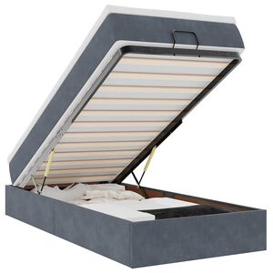 vidaXL &Omicron;&theta;&omega;&mu;&alpha;&nu;&iota;&kappa;ό &kappa;&rho;&epsilon;&beta;ά&tau;&iota; &mu;&epsilon; &sigma;&tau;&rho;ώ&mu;&alpha; &sigma;&kappa;&omicron;ύ&rho;&omicron; &gamma;&kappa;&rho;&iota; 90x190cm Velvet