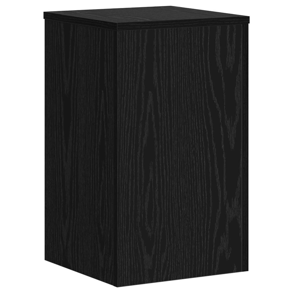 vidaXL Βάσεις φυτών 2 τεμ Μαύρο Δρυ 30x30x50 εκ. Ξύλινες