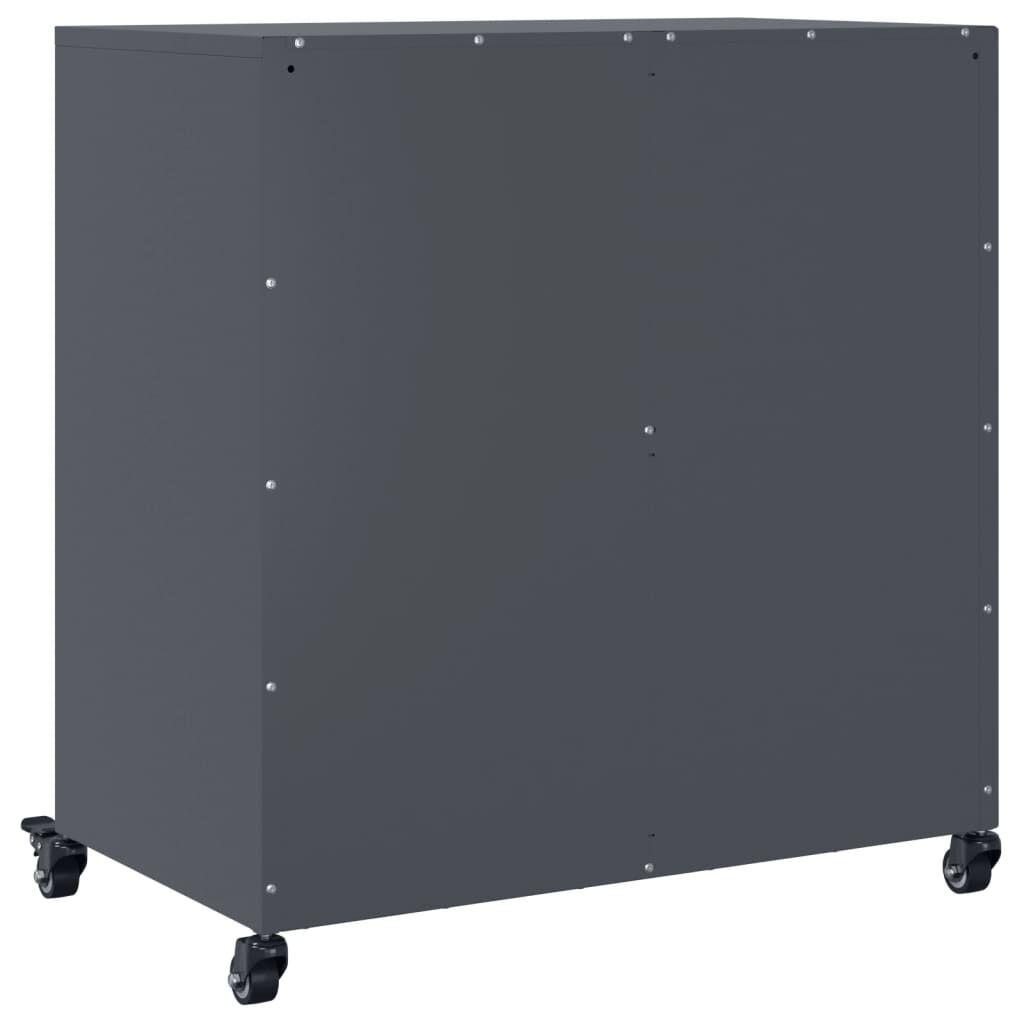 vidaXL Μπουφές Ανθρακί 68x39x72 εκ. από Ατσάλι