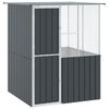 vidaXL Κλουβί Πουλιών με αποθήκευση Ανθρακί 154 x 154 x 200 εκ.