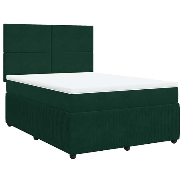vidaXL &Kappa;&rho;&epsilon;&beta;ά&tau;&iota; Boxspring &mu;&epsilon; &Sigma;&tau;&rho;ώ&mu;&alpha; &Sigma;&kappa;&omicron;ύ&rho;&omicron; &Pi;&rho;ά&sigma;&iota;&nu;&omicron; 160x200&epsilon;&kappa;. &Beta;&epsilon;&lambda;&omicron;ύ&delta;&iota;&nu;&omicron;