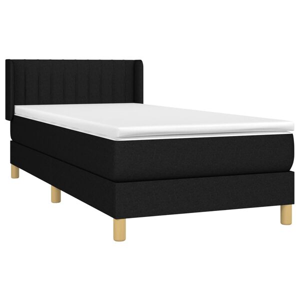 vidaXL &Kappa;&rho;&epsilon;&beta;ά&tau;&iota; Boxspring &mu;&epsilon; &Sigma;&tau;&rho;ώ&mu;&alpha; &Mu;&alpha;ύ&rho;&omicron; 90x200 &epsilon;&kappa;. &Upsilon;&phi;&alpha;&sigma;&mu;ά&tau;&iota;&nu;&omicron;