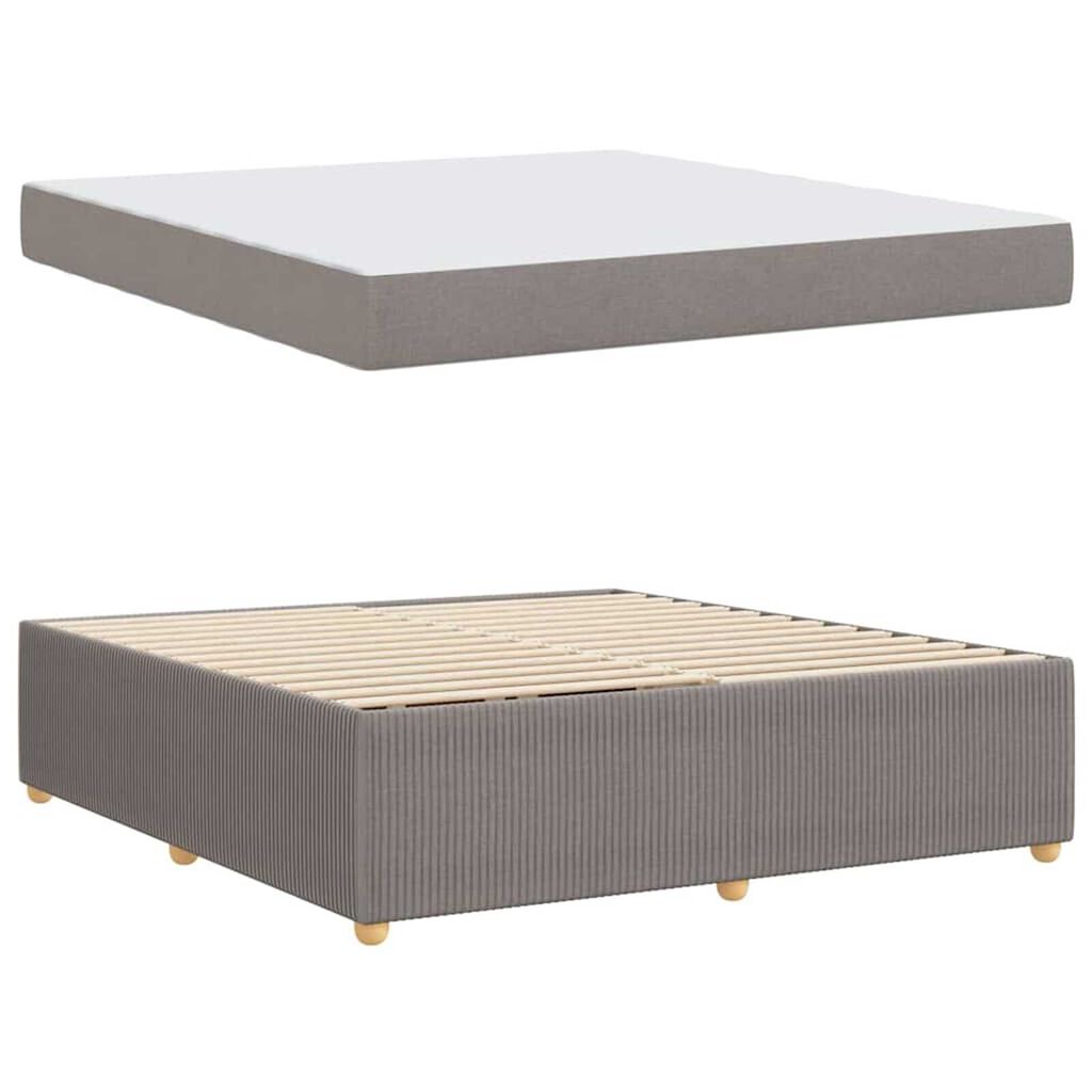 vidaXL Σκελετός κρεβατιού με στρώμα Taupe 180 x 200 cm ύφασμα