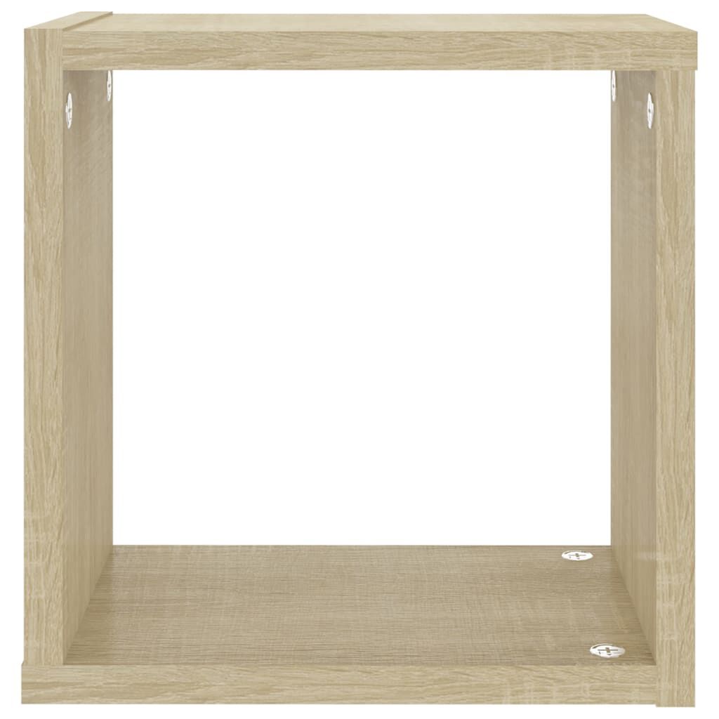 vidaXL Ράφια Κύβοι Τοίχου 4 τεμ. Sonoma Δρυς 26 x 15 x 26 εκ.