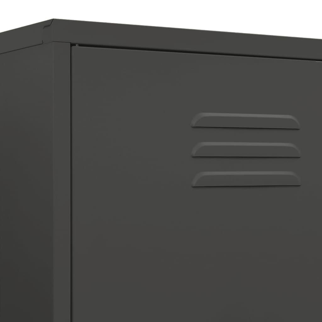 vidaXL Ντουλάπα Ανθρακί 90 x 50 x 180 εκ. από Ατσάλι